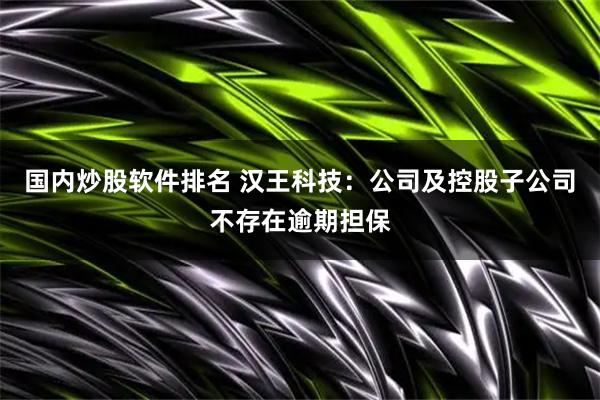 国内炒股软件排名 汉王科技：公司及控股子公司不存在逾期担保